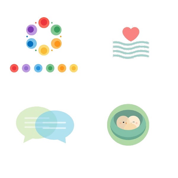 4つの理論を表すアイコン