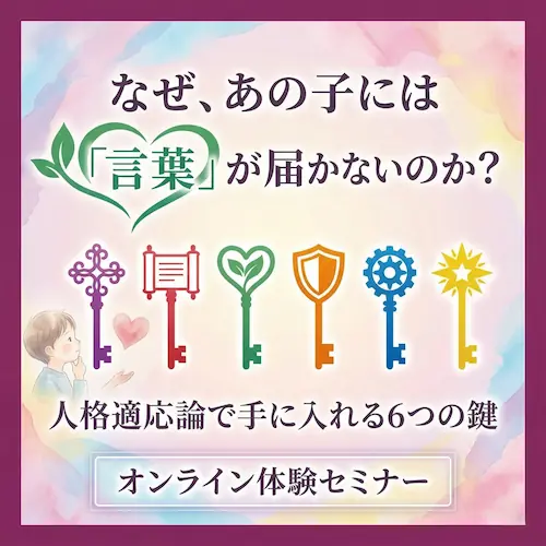 なぜ、あの子には「言葉」が届かないのか?人格適応論で手に入れる6つの鍵の外観